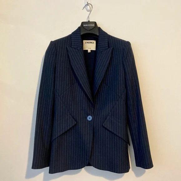 L'Agence Chamberlain Pinstripe Blazer - Picture 2 of 6